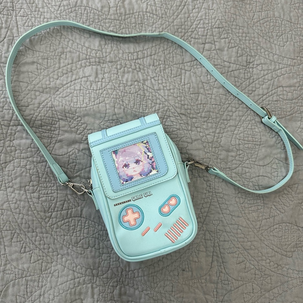Light Blue GeekShare Game Girl Crossbody Bag